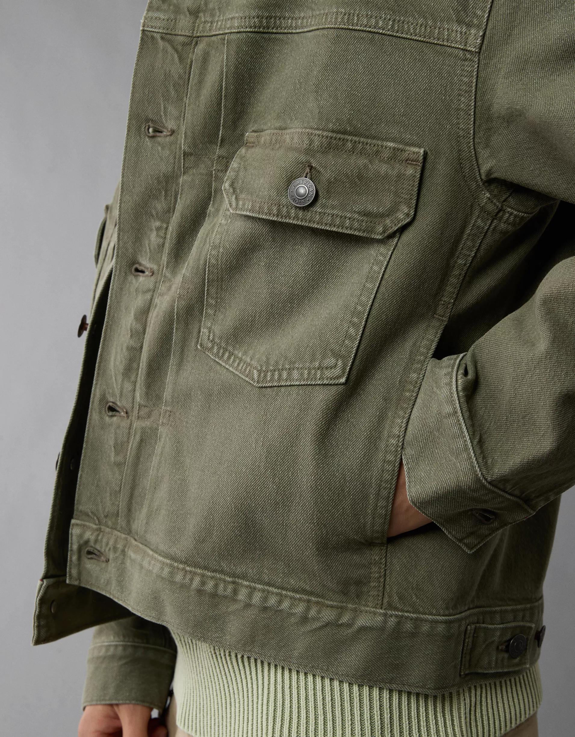 AE Slim Fit Denim Trucker Jacket Product Image