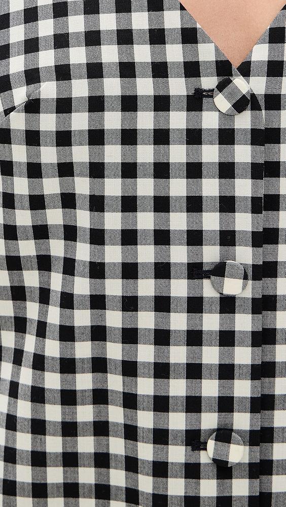 Madewell V-Neck Mini Vest Dress in Gingham | Shopbop Product Image