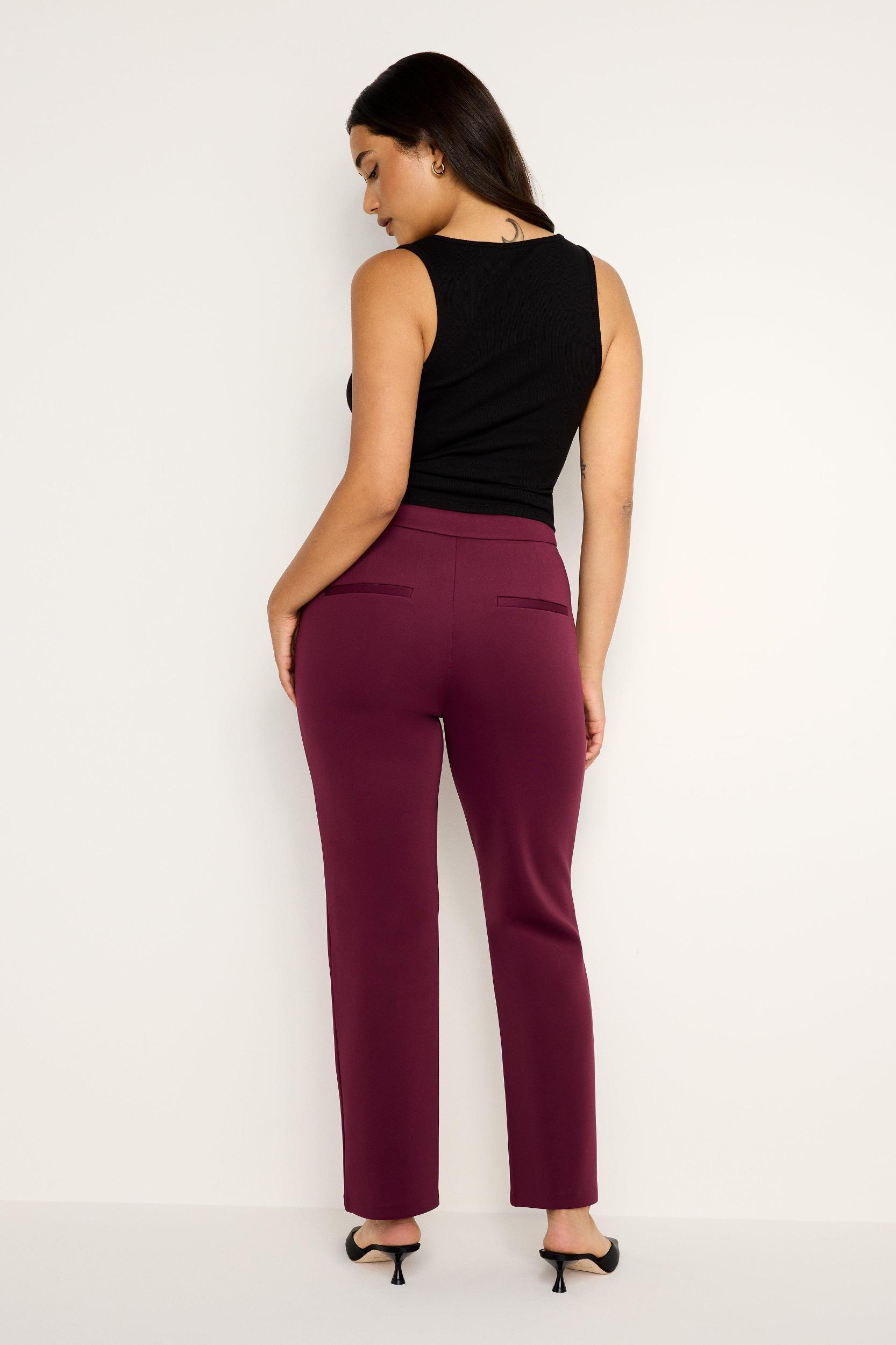 SCUBA CROPPED STRAIGHT TROUSERS | OXBLOOD002 Product Image