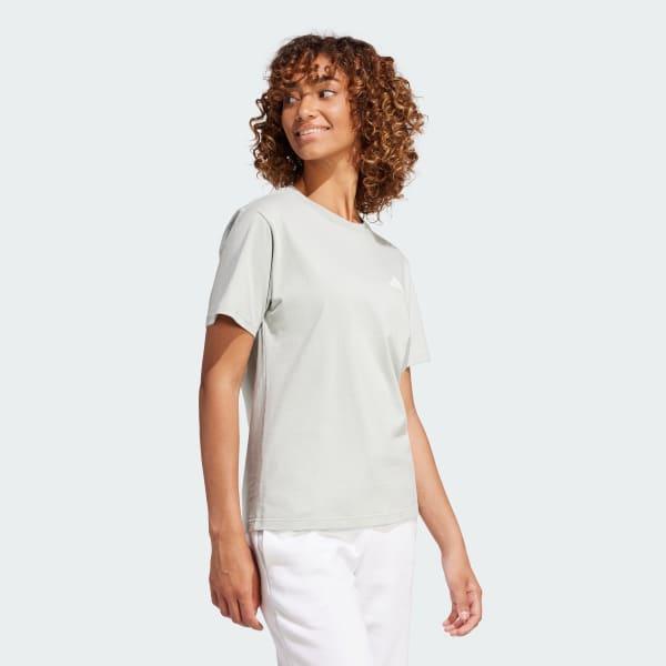 adidas Lounge Verbiage Graphic Tee Wonder Silver 2XL Womens Product Image