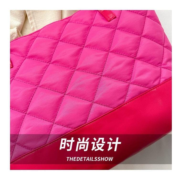 Plain Quilted Tote Bag Product Image