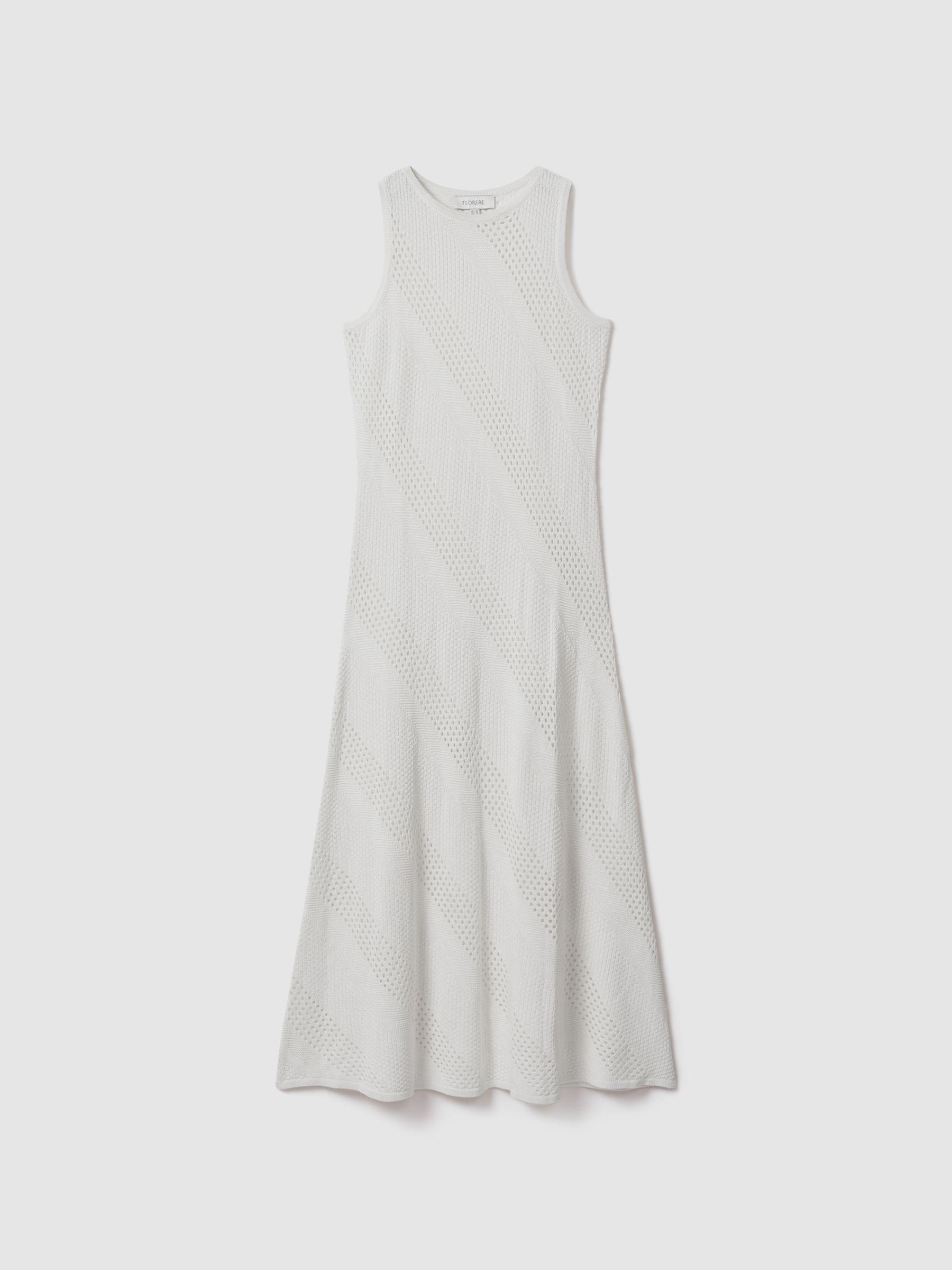 Florere Crochet Midi Dress in Ivory Product Image