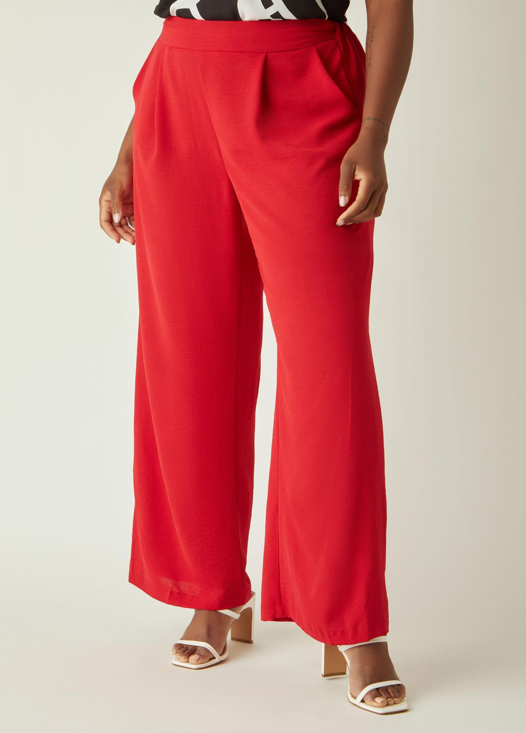 Textured Wide Leg Pants Product Image
