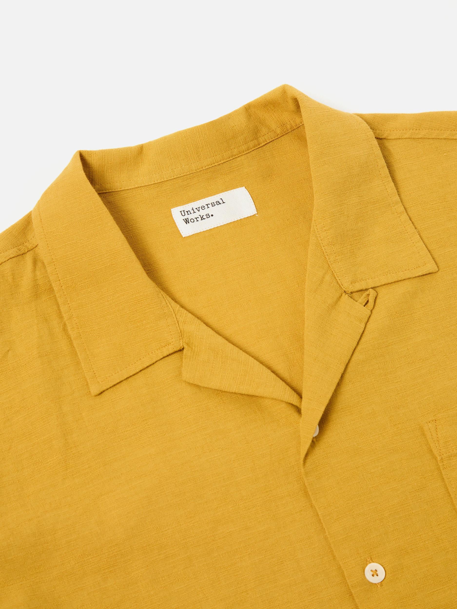 Universal Works Road Shirt in Mustard Kamura Cotton Product Image