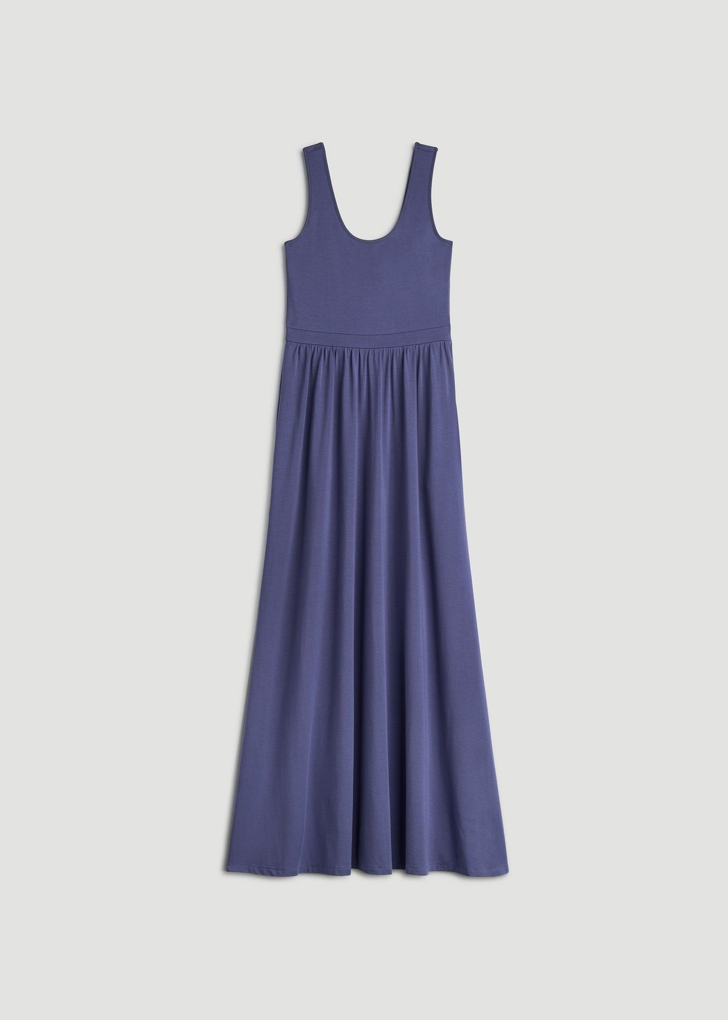 Jersey Tank Maxi Dress with Pockets for Tall Women in Future Dusk Product Image