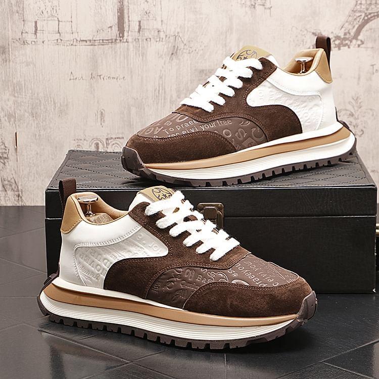 Lettering Lace-Up Sneakers Product Image