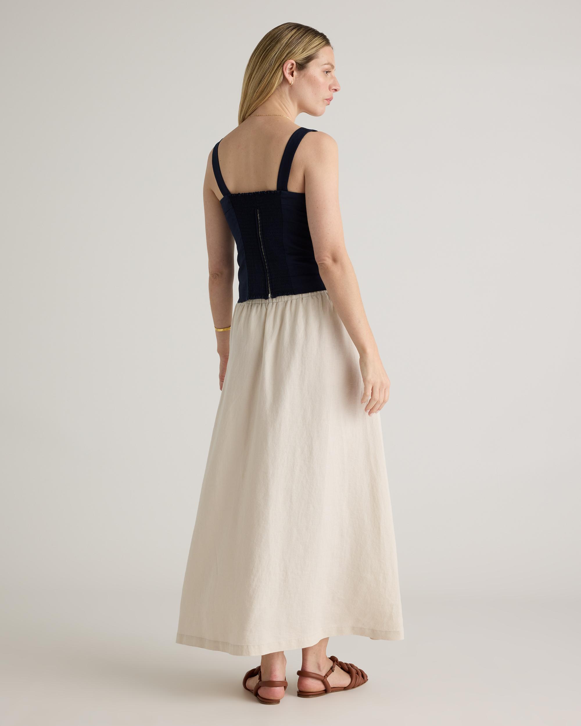 Quince | Women's 100% European Linen Fitted Tank Top Product Image