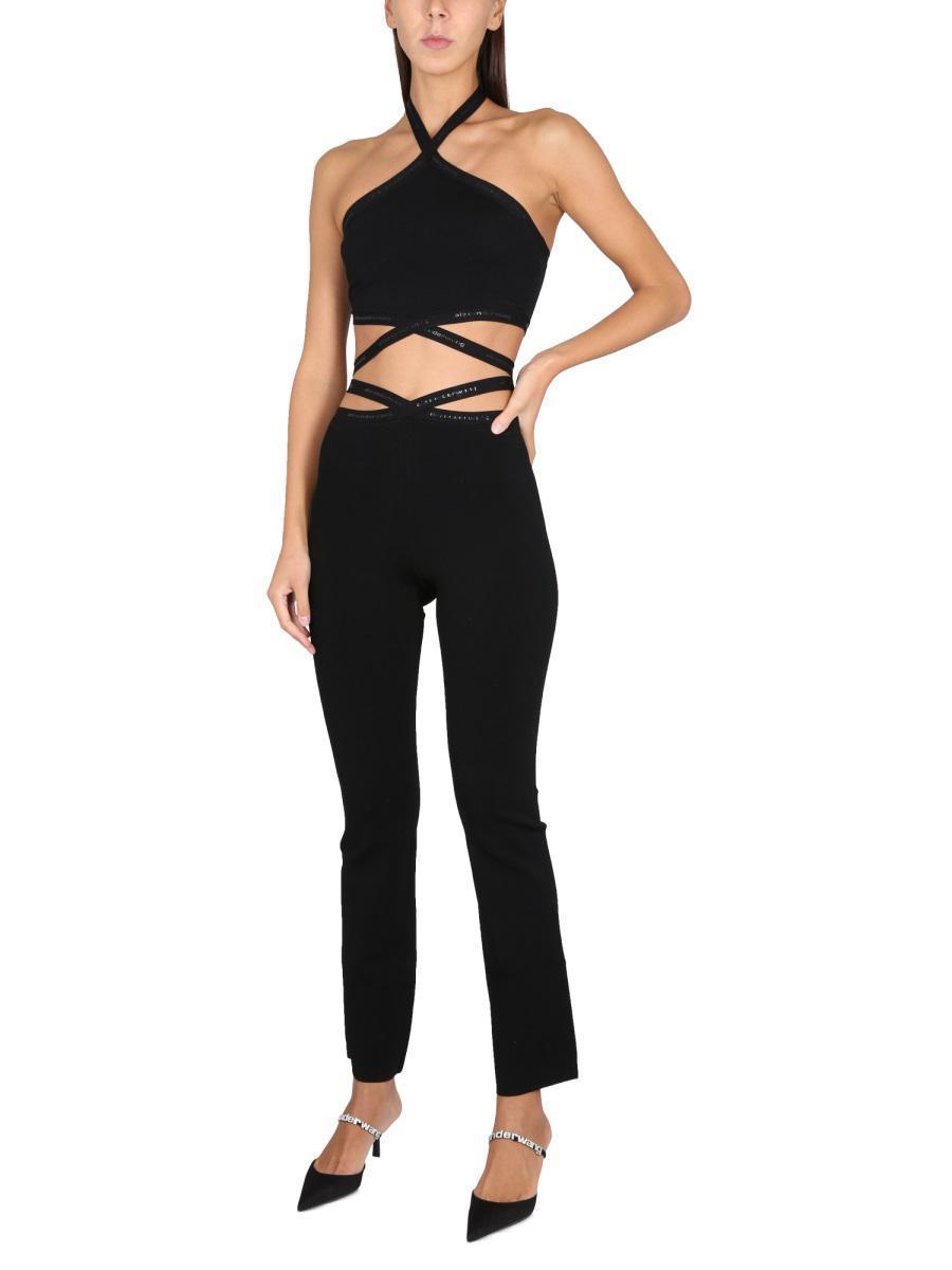 ALEXANDER WANG T Tops With Logo In Black Product Image