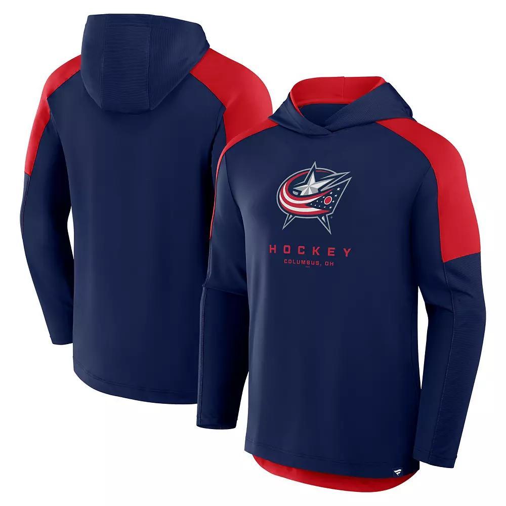 Men's Fanatics Navy Columbus Blue Jackets Meta Game Transitional Pullover Hoodie, Size: Large Product Image
