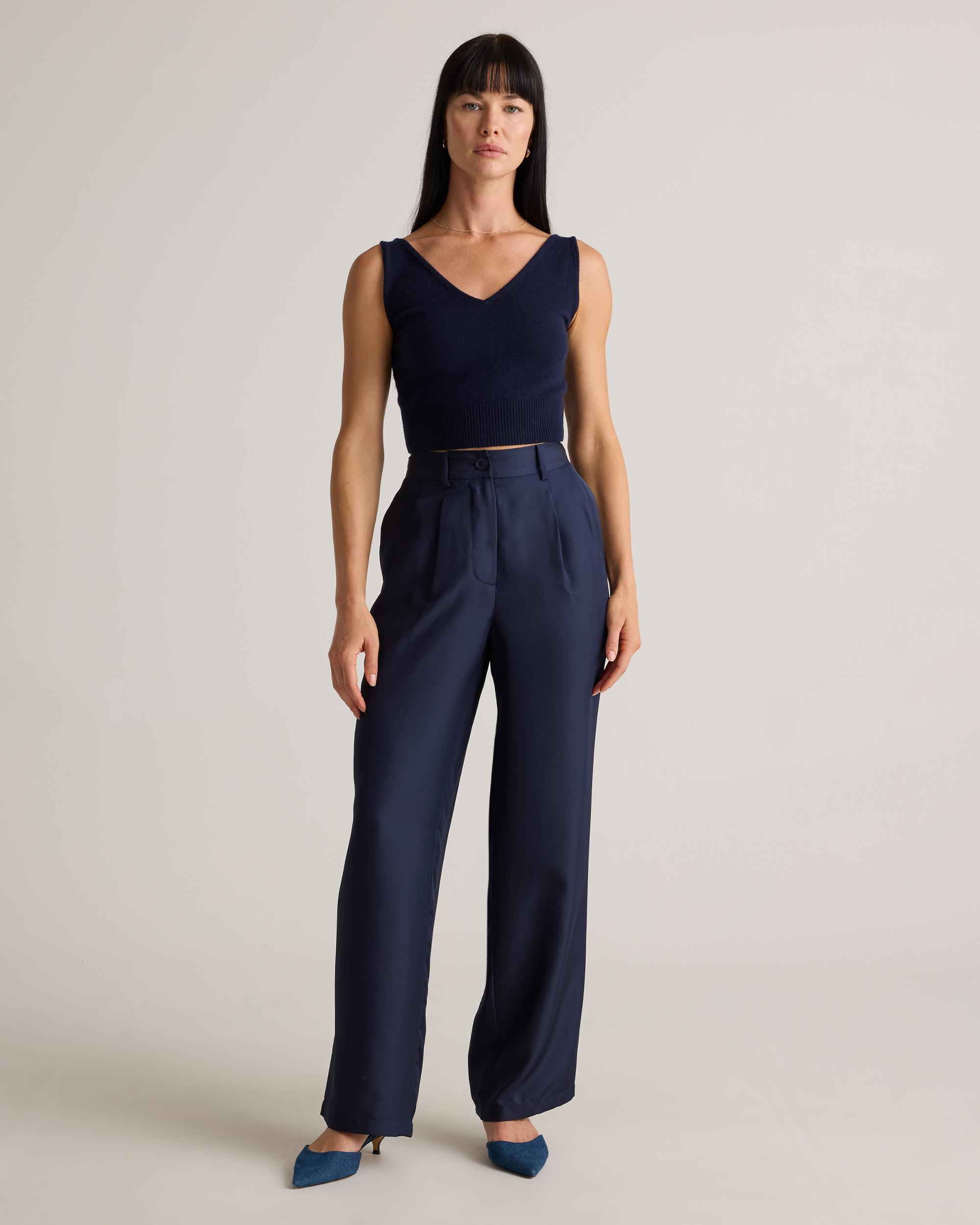 Quince | Women's 100% Silk Twill Trouser Cotton-Silk Product Image