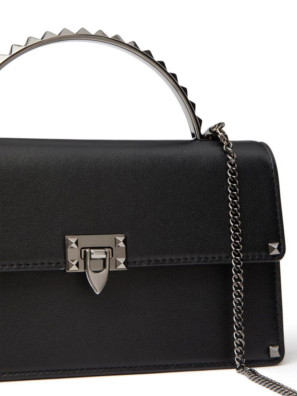 studded leather tote bag Product Image