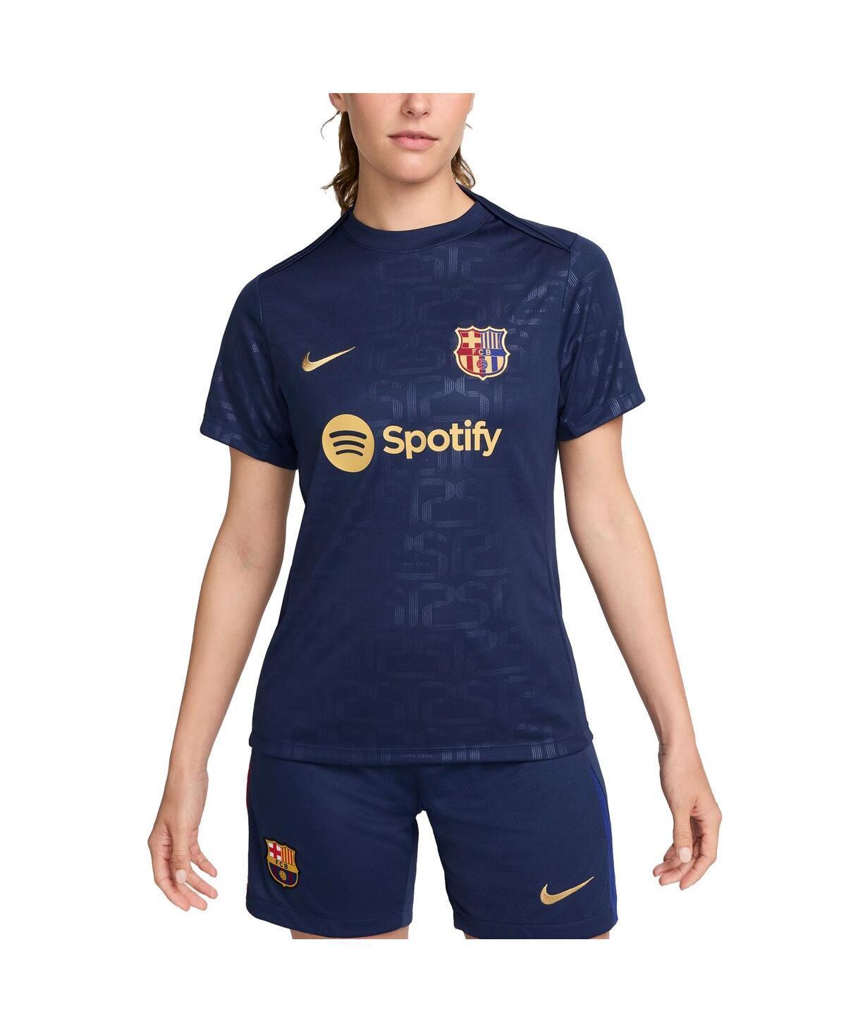 Womens Nike Navy Barcelona 2024/25 Academy Pro Pre-Match Performance Top Bar Blue Product Image