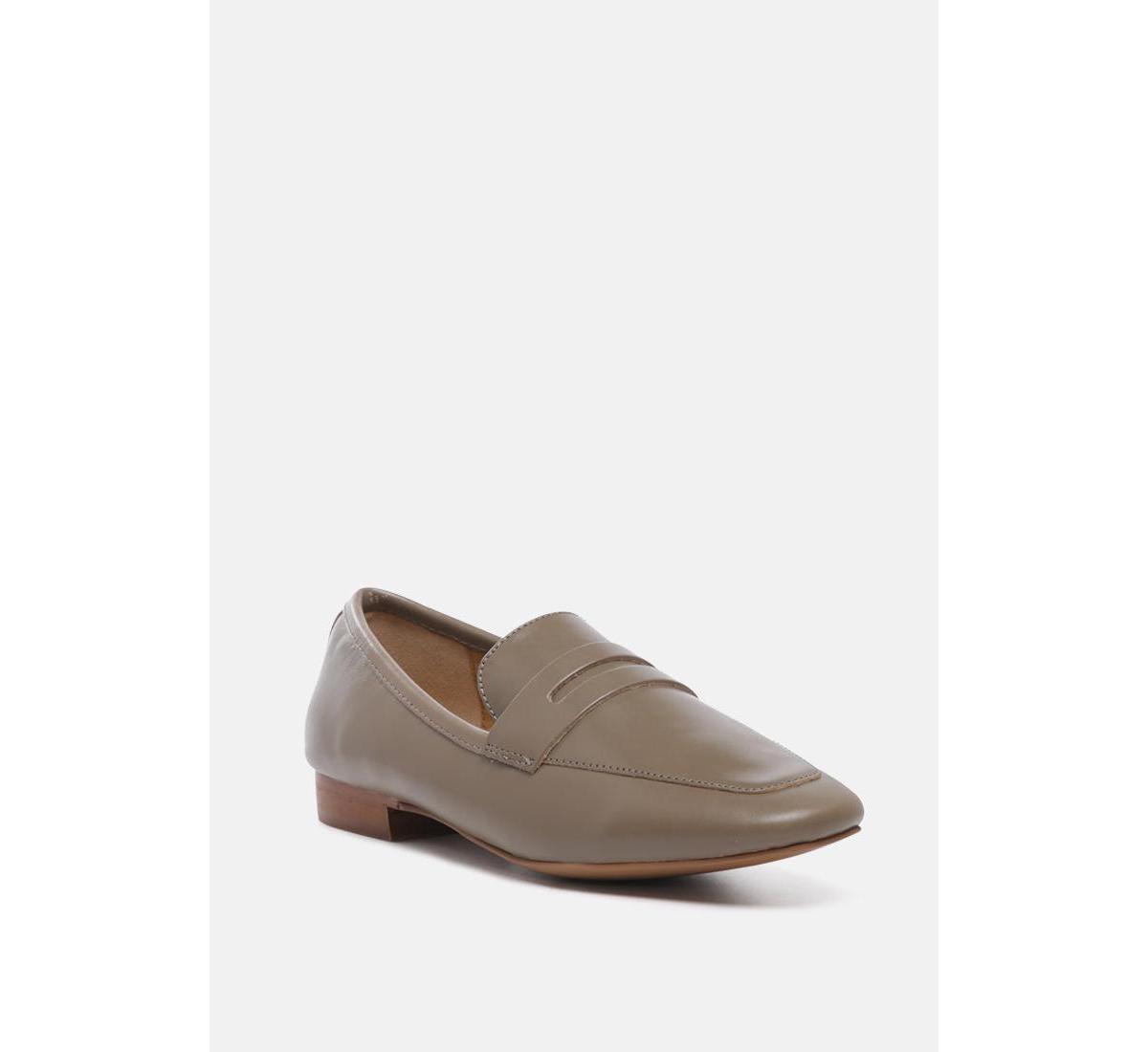 Rag & Co Nikola Women's Leather Penny Loafers, Size: 11, Brown Product Image