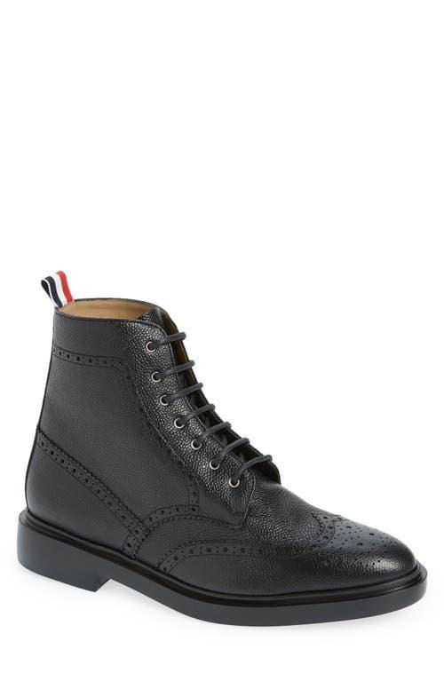 Mens Classic Leather Wingtip Boots Product Image