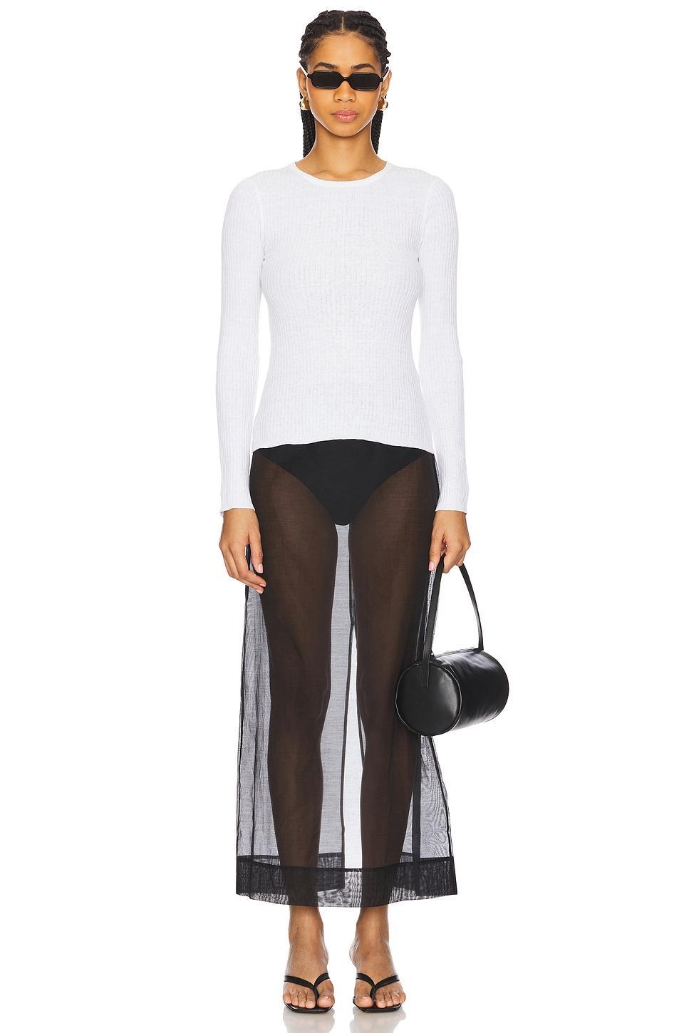 Rib Long Sleeve Sweater Tee Enza Costa Product Image
