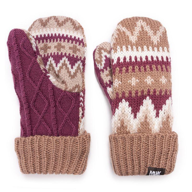 Womens MUK LUKS Cuff Mittens Product Image