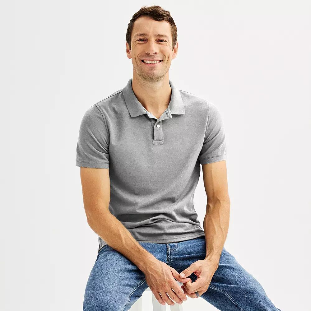 Mens Adaptive Sonoma Goods For Life Easy Dressing Pique Polo Product Image