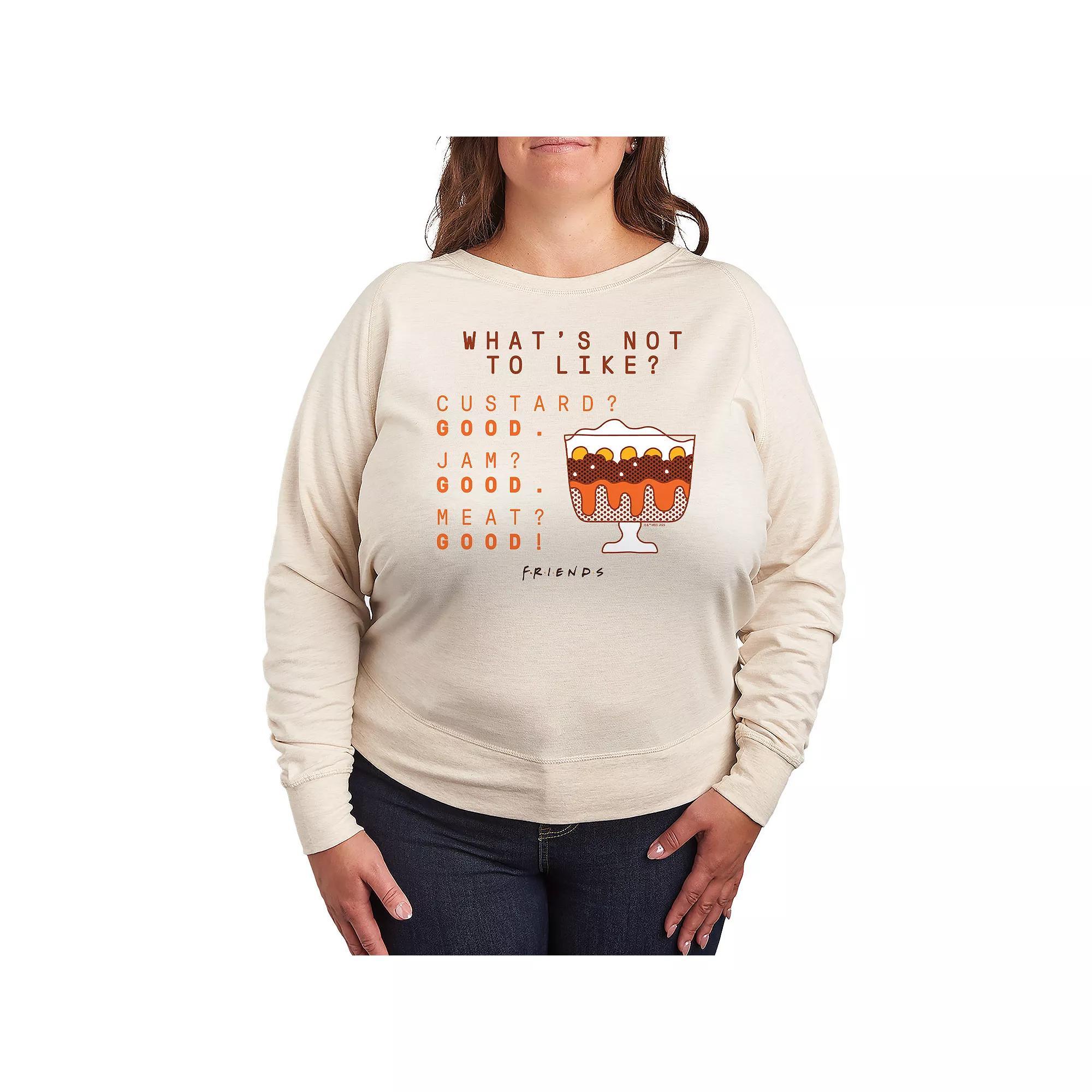Plus Size Give You Butterflies French Terry Long Sleeve Tee, Womens Product Image