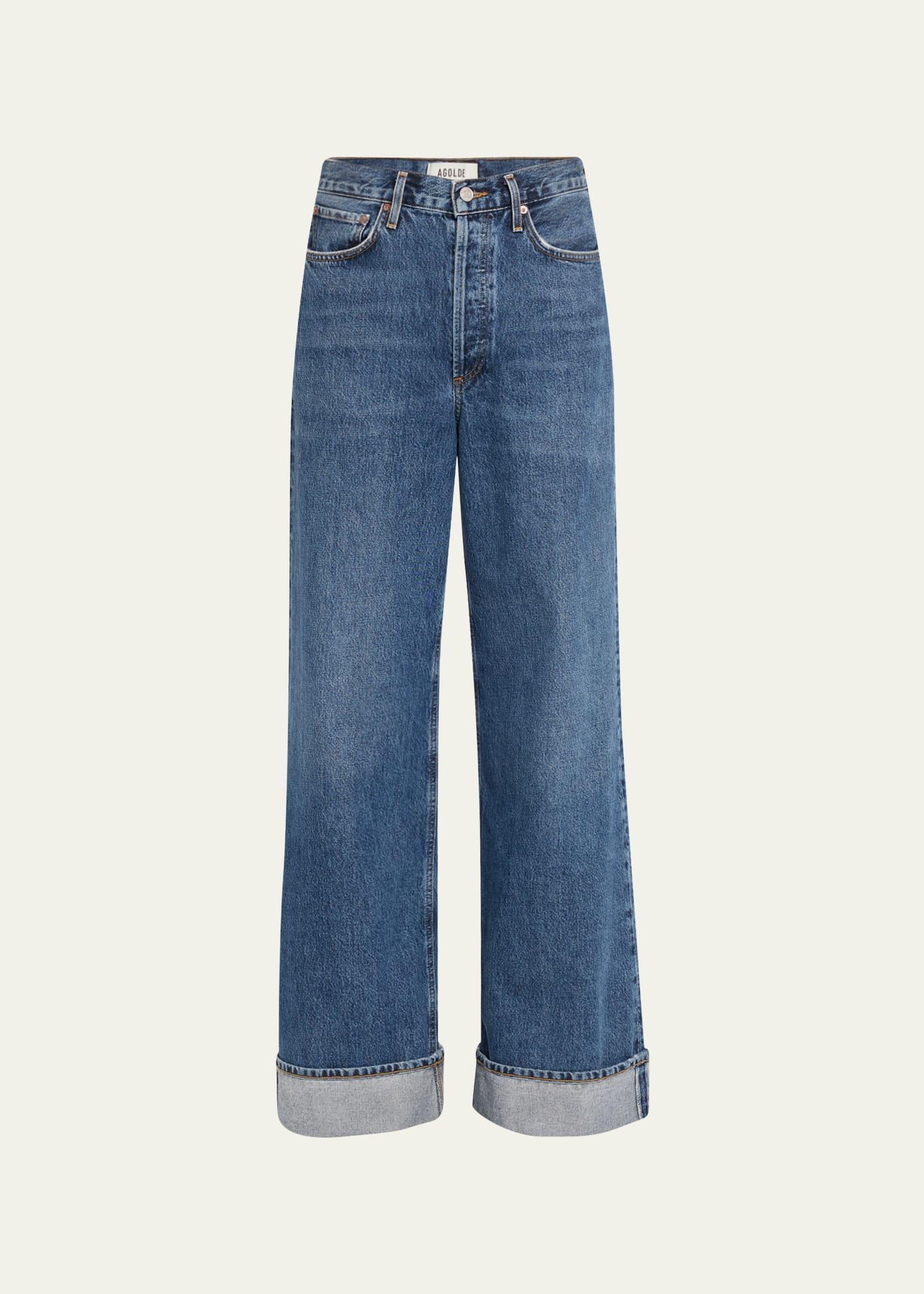 AGOLDE Dame High Rise Wide Leg Jeans Control 28 Product Image