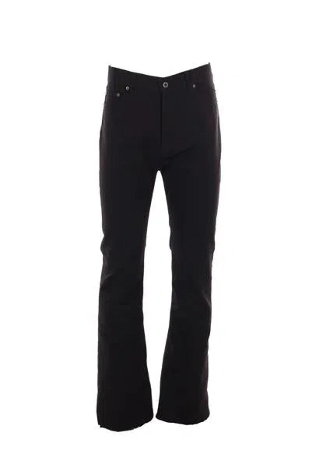 RICK OWENS Jim Twill Slim-fit Trousers In Black Product Image