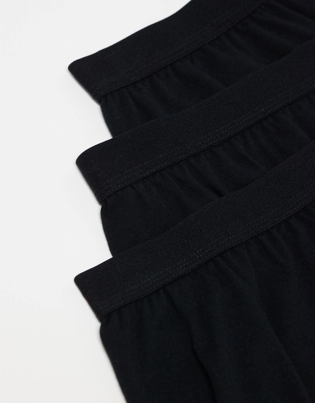 ASOS DESIGN 3 pack jersey boxers in black Product Image
