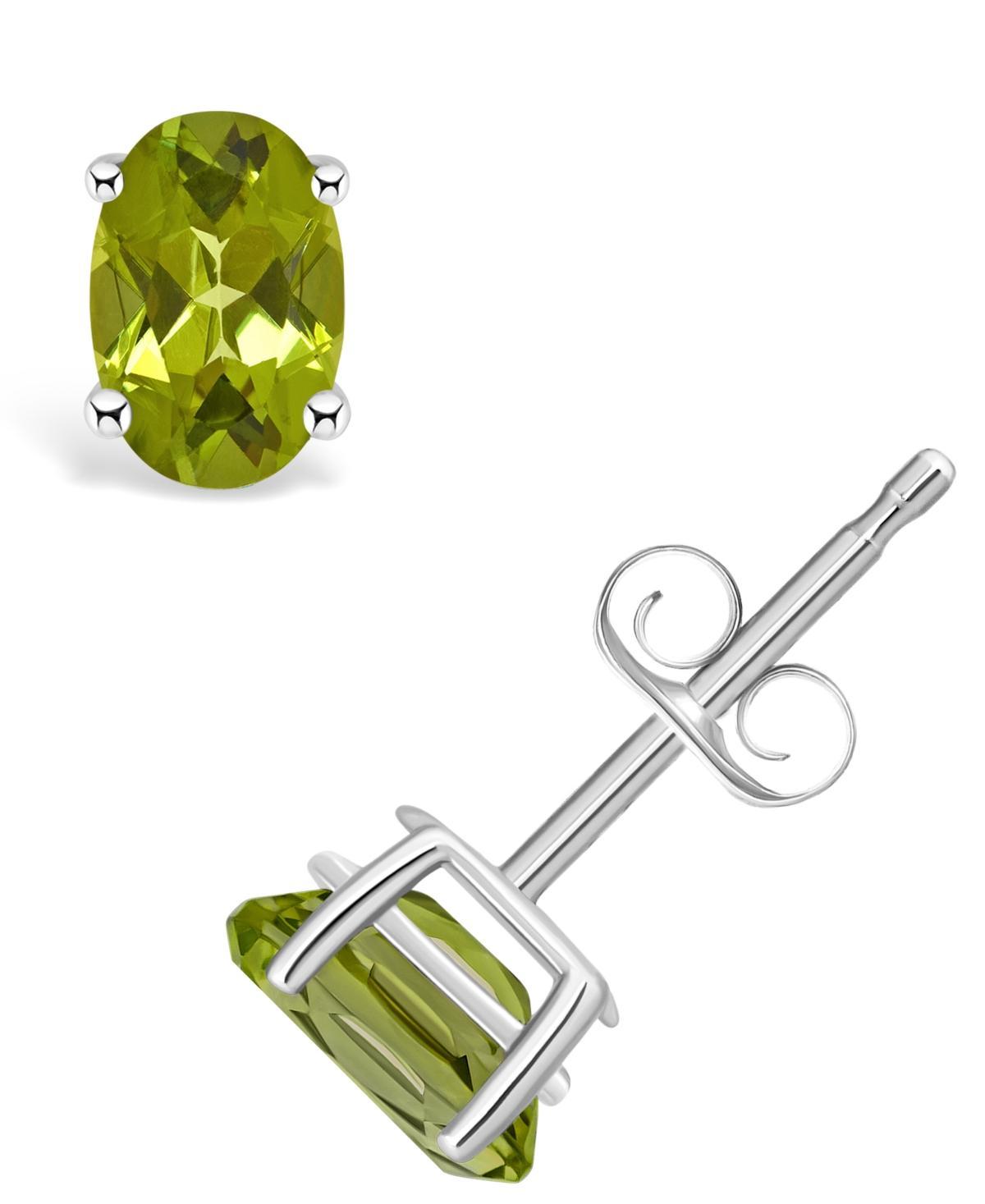 Celebration Gems 14k Gold Oval Gemstone Stud Earrings, Womens, Red Product Image