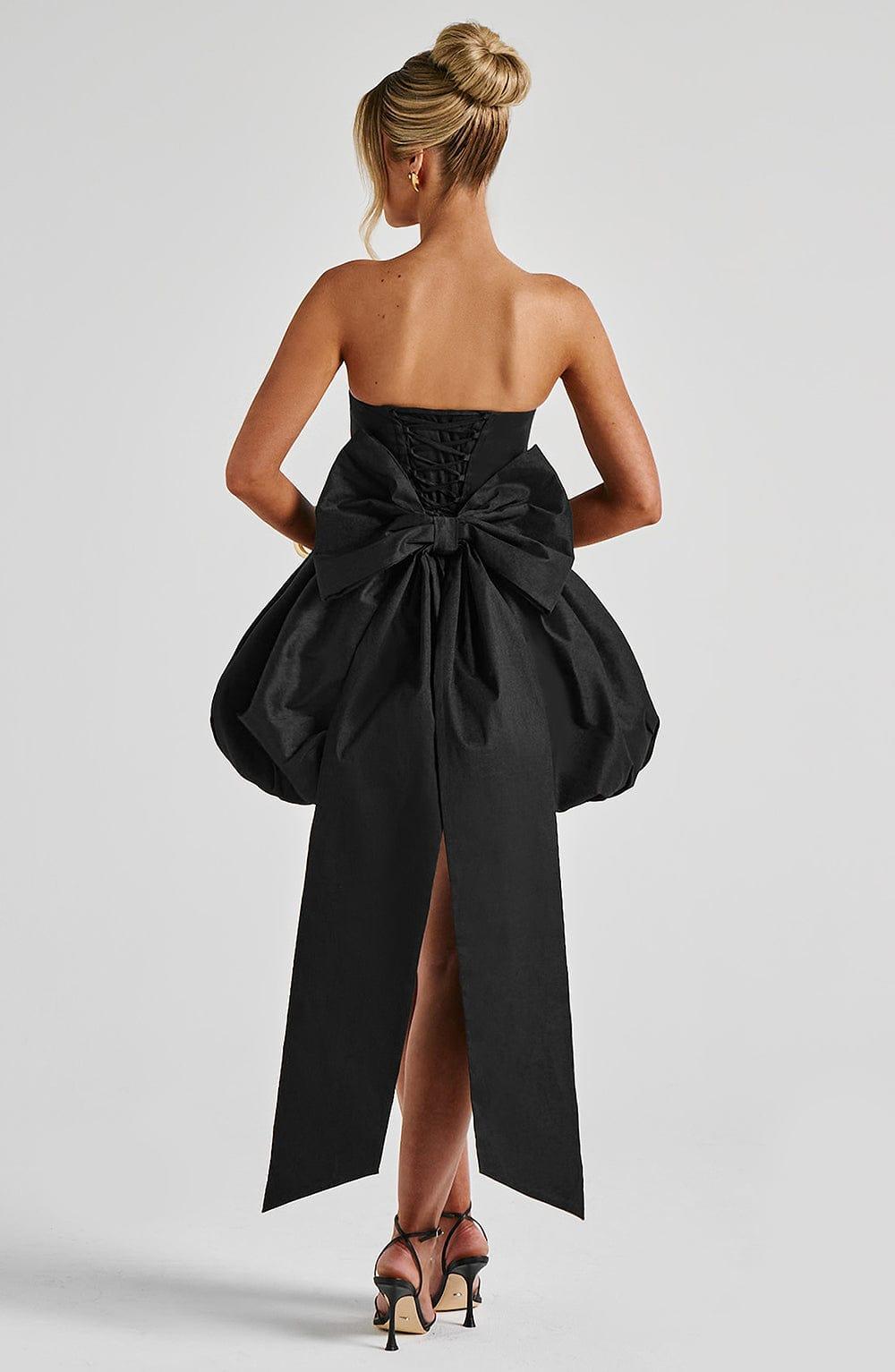 Lotus Mini Dress - Black Product Image