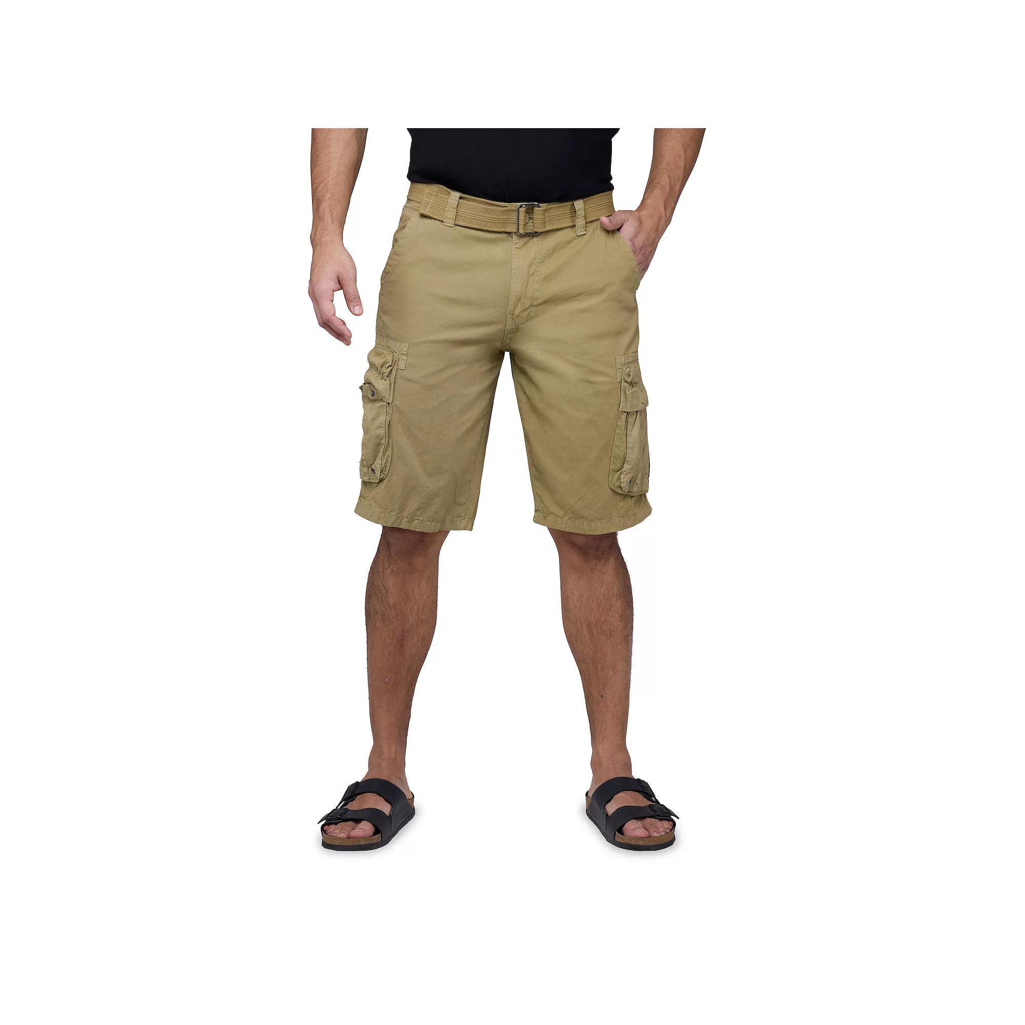 Men's RAW X by Xray Regular-Fit Belted Cargo Shorts, Size: 30, Green Product Image