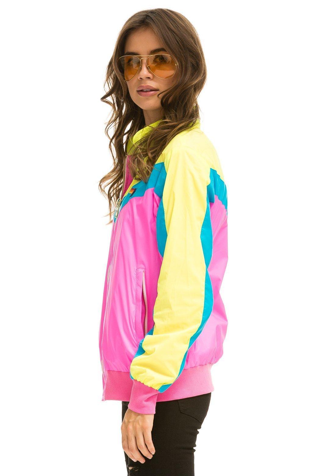 WINDBREAKER JACKET - NEON PINK Female Product Image