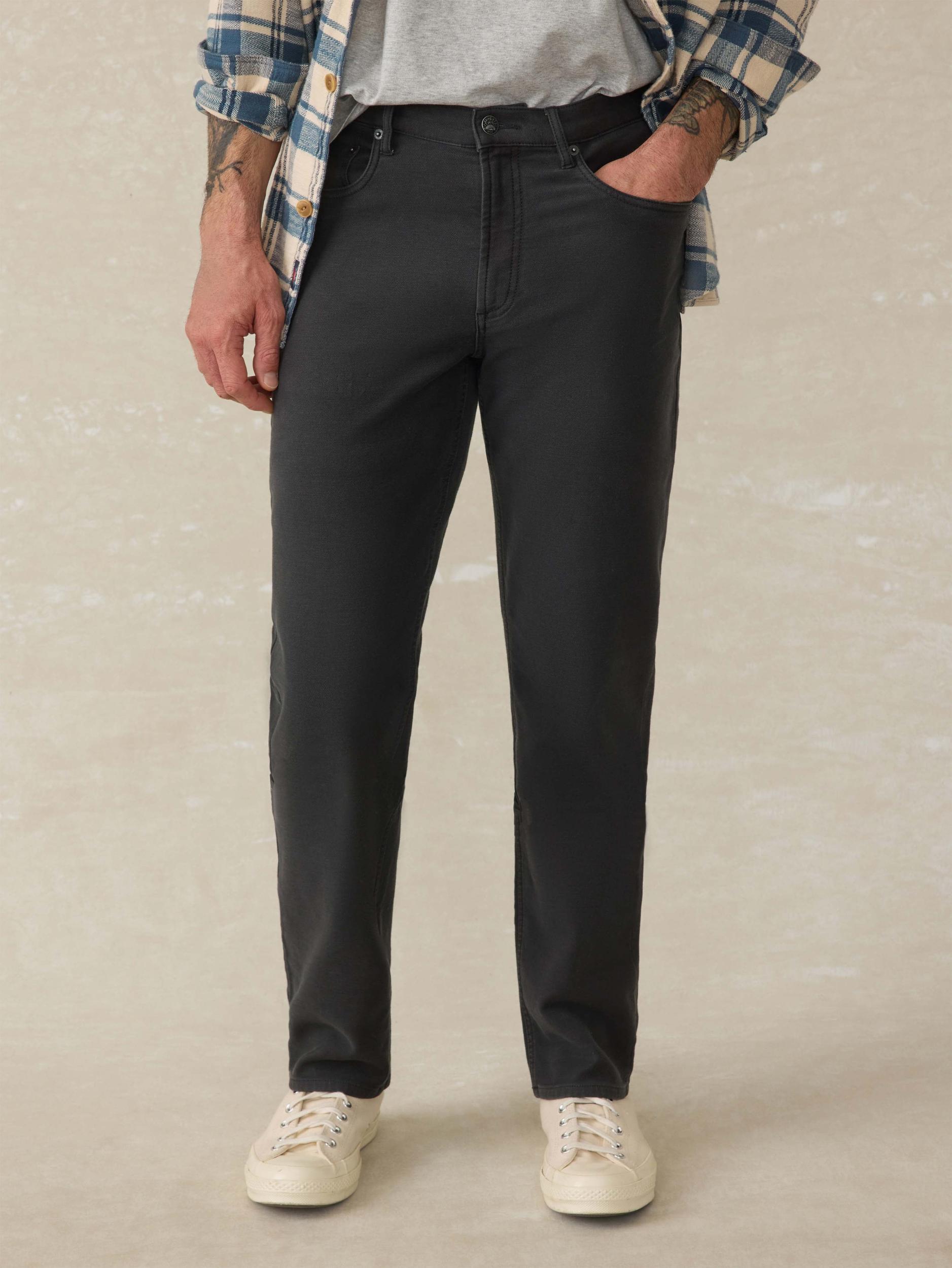 Stretch Terry 5-Pocket Pant - Onyx Black Product Image