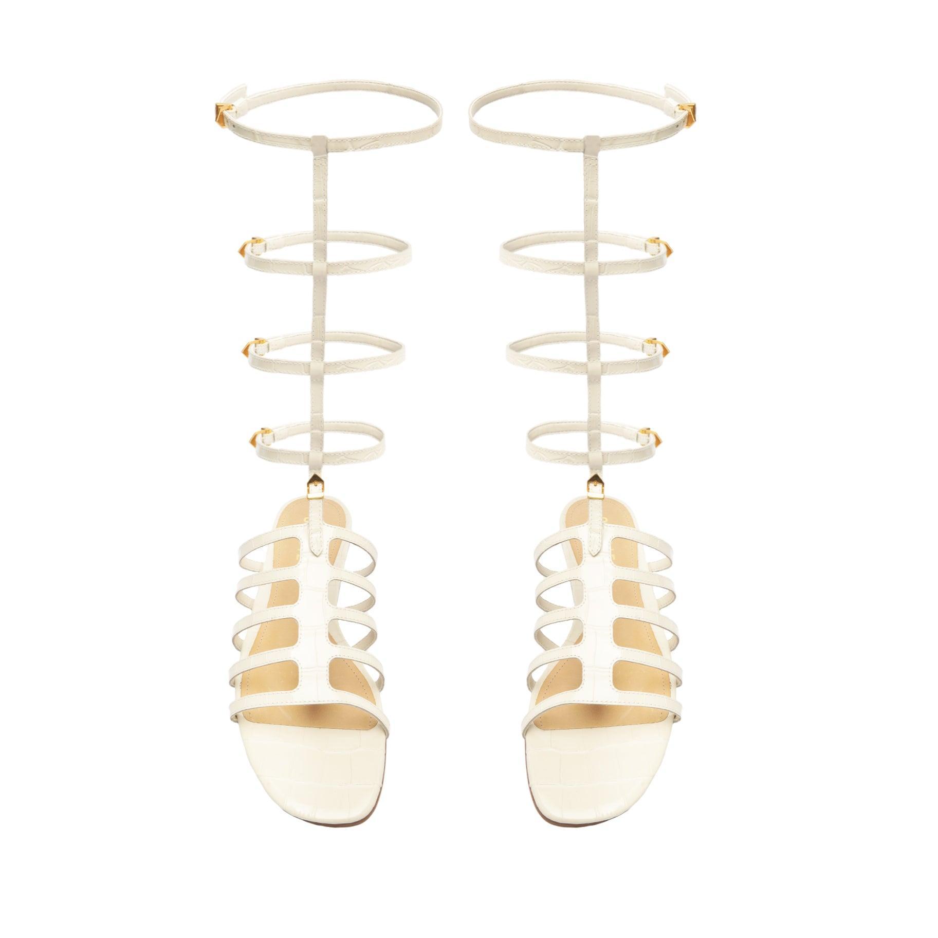 Hayden Crocodile-Embossed Leather Sandal Product Image