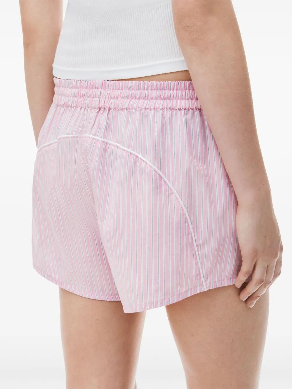 logo-embroidered striped shorts Product Image