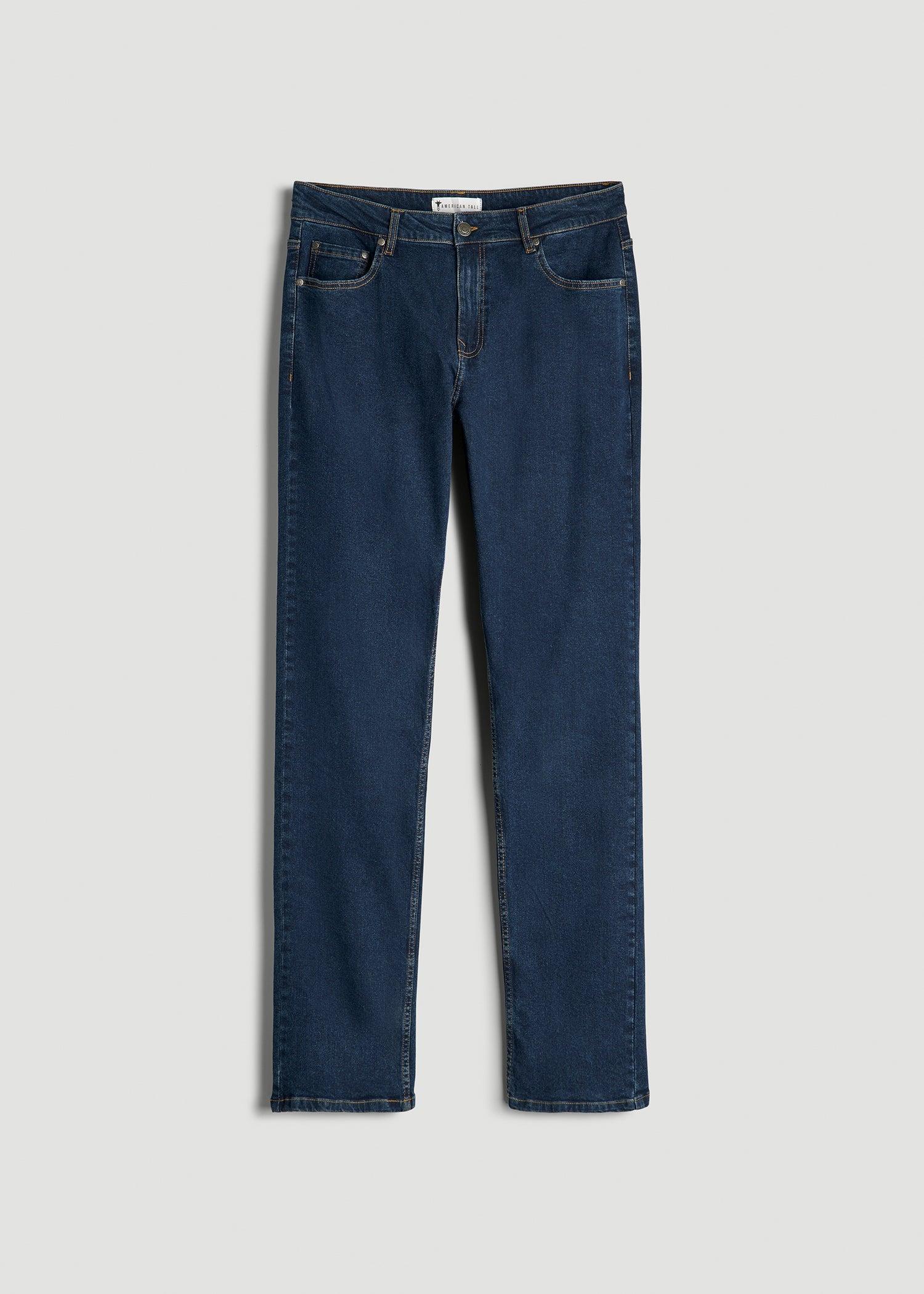 A.T. Basics Men's J1 Straight Fit Jeans for Tall Men in Charged Blue Product Image