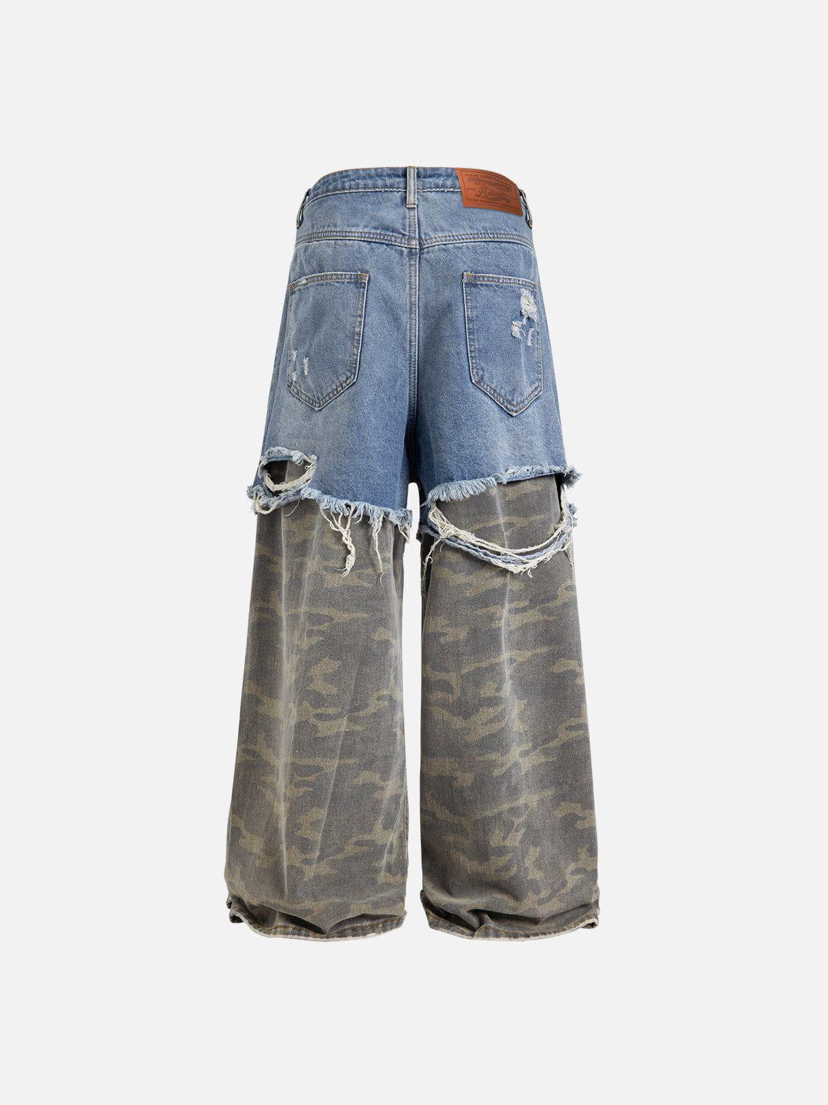 Aelfric Eden CAMO Two Layer Baggy Jeans Product Image