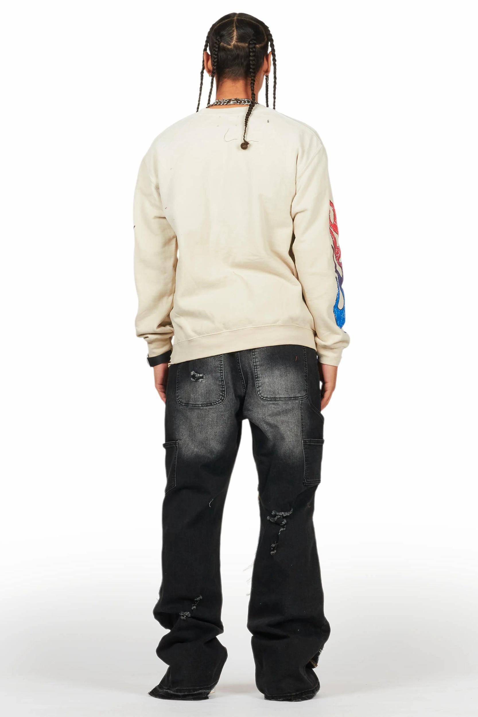 Yanis Black Baggy Fit Jean Male Product Image
