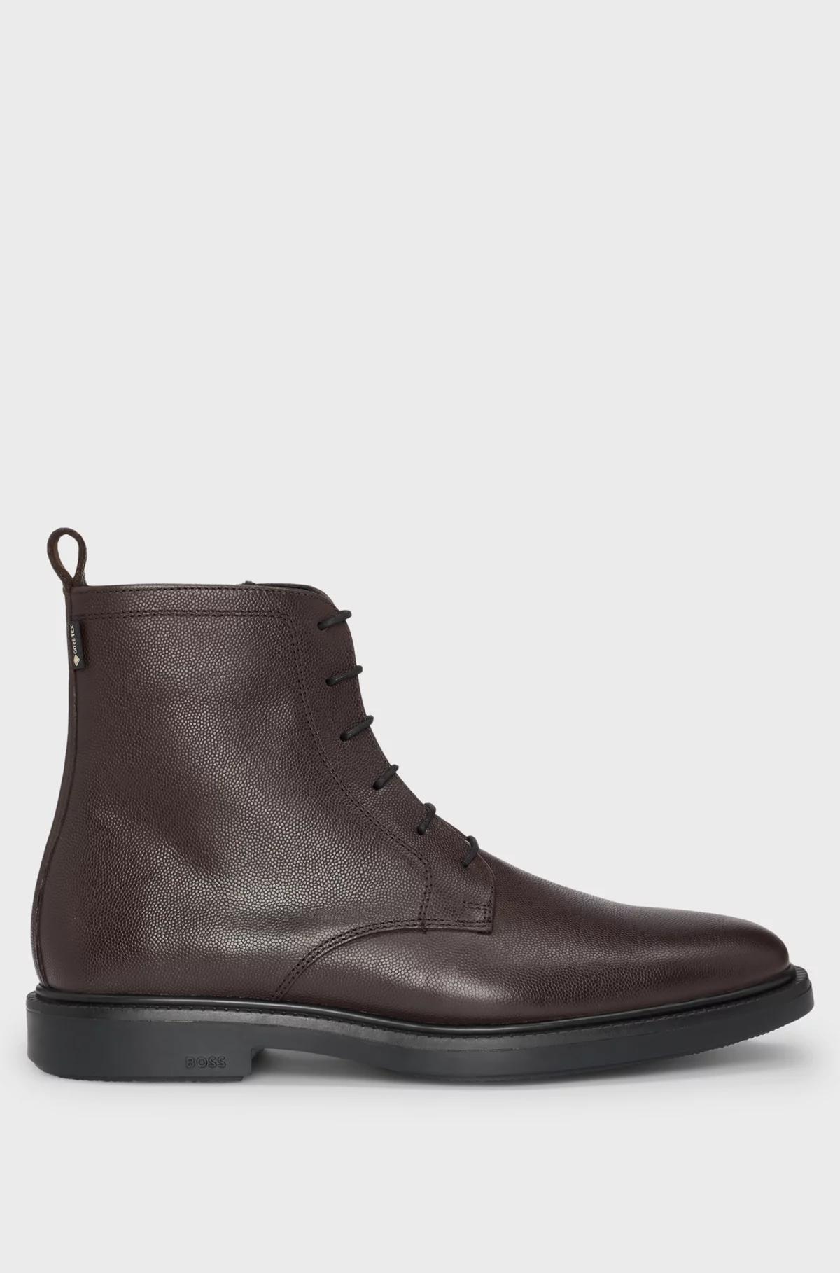 Boss Printed Leather Gore-Tex Half Boots with Rubber Outsole Product Image