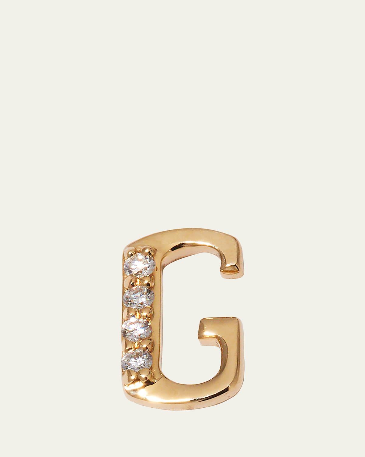 Single Initial Stud Earring Product Image