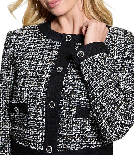 Guess Yvonne Mix Denim Tweed Jacket Product Image