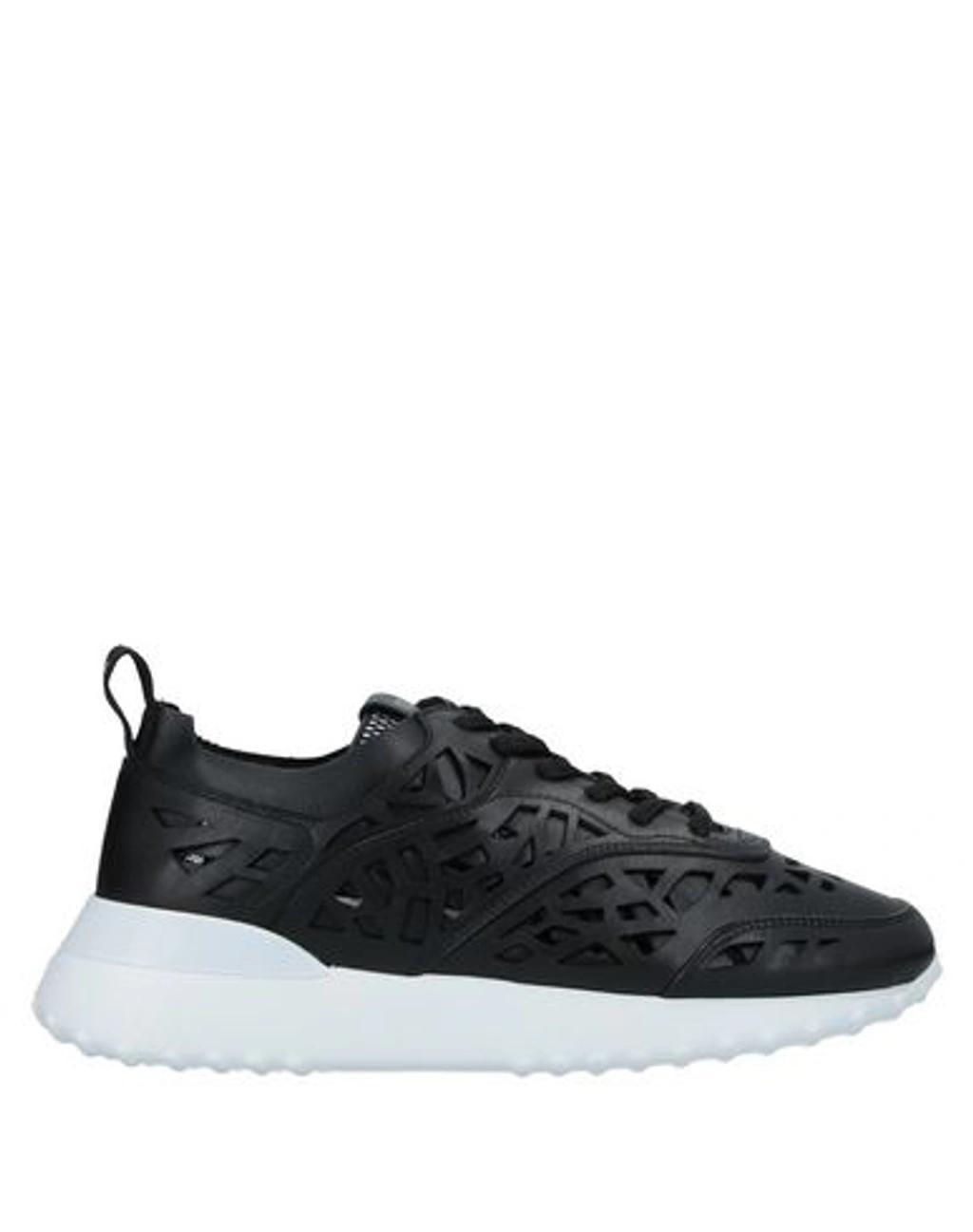TOD'S Panelled Lace-up Sneakers In Black Product Image