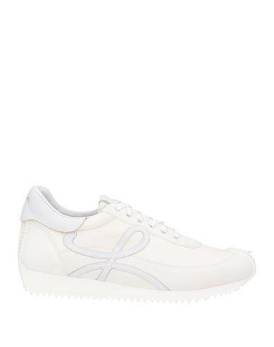 LOEWE Men's Tonal Leather Flow Runner Sneakers In White Product Image
