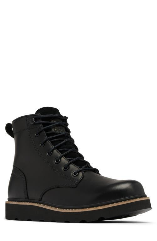 SOREL Men's Slabtown Leather Lace-up Boots In Black/chalk Product Image