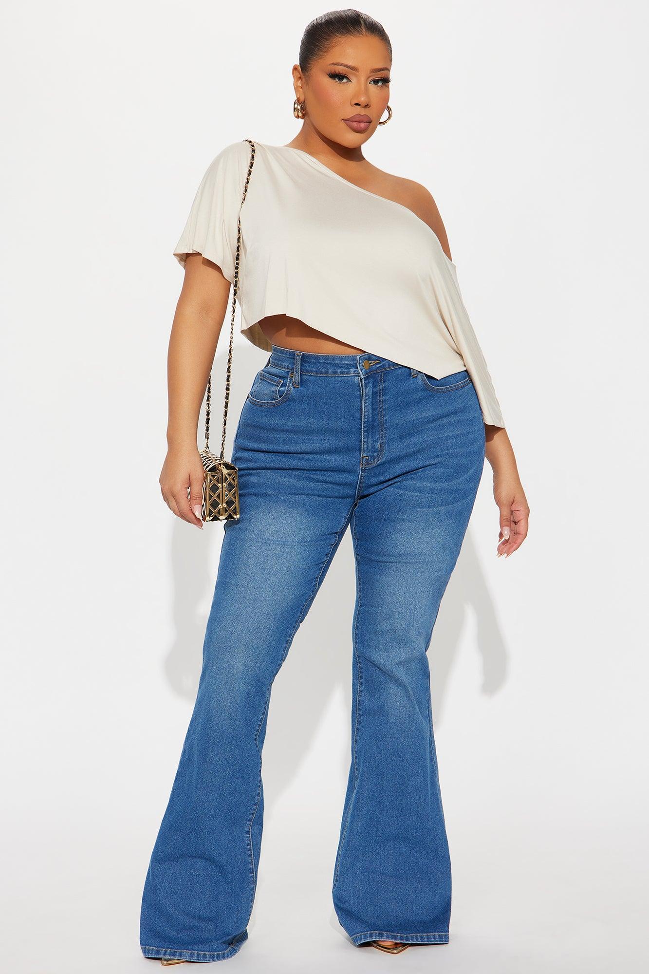 Modal Off Shoulder Cropped Top - Bone Product Image