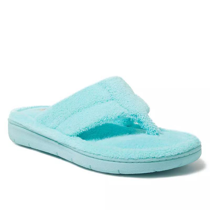 Women's Dearfoams Wrenley Terry Thong Slippers, Size: XL, Muslin Product Image