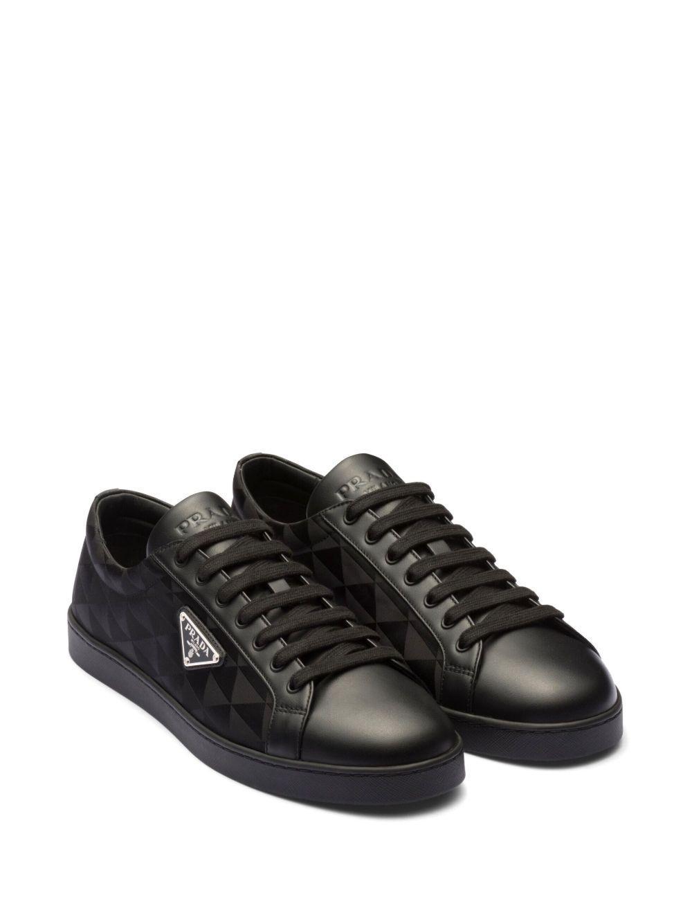 triangle-logo lace-up sneakers Product Image