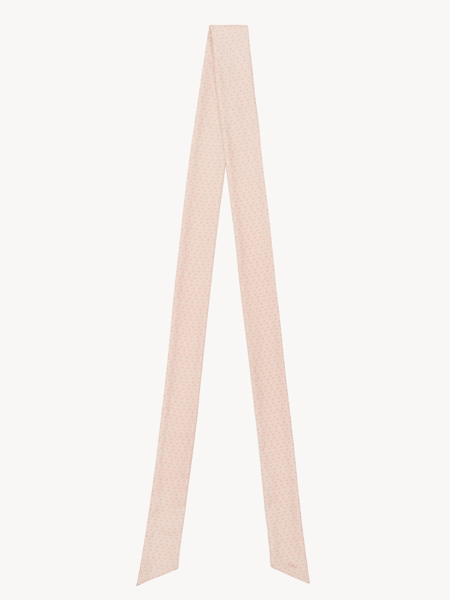 The Chloé Mini Tie-Print bandeau scarf in silk Product Image