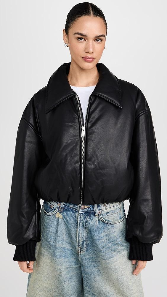 Pixie Market Leather Bomber Jacket | Shopbop Product Image