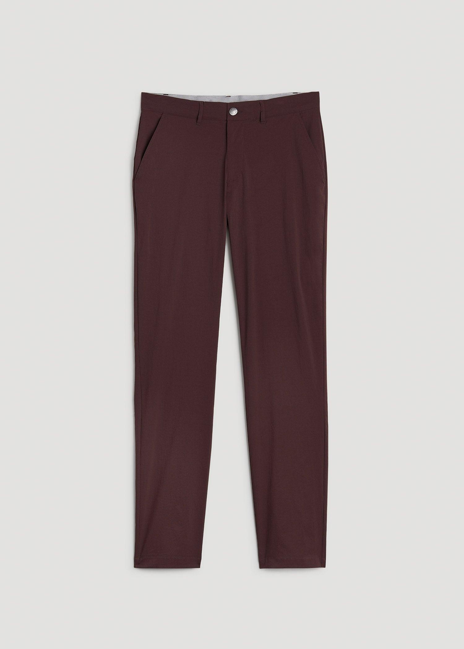 TAPERED FIT Traveler Chino Pants for Tall Men in Oxblood Product Image