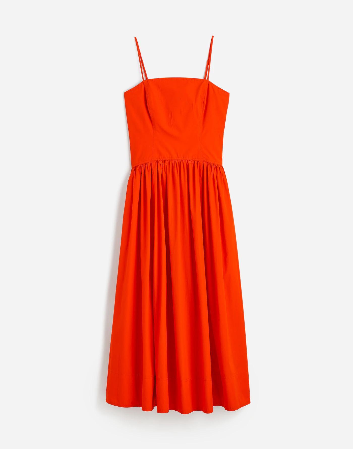Poplin Seamed Maxi Dress Product Image