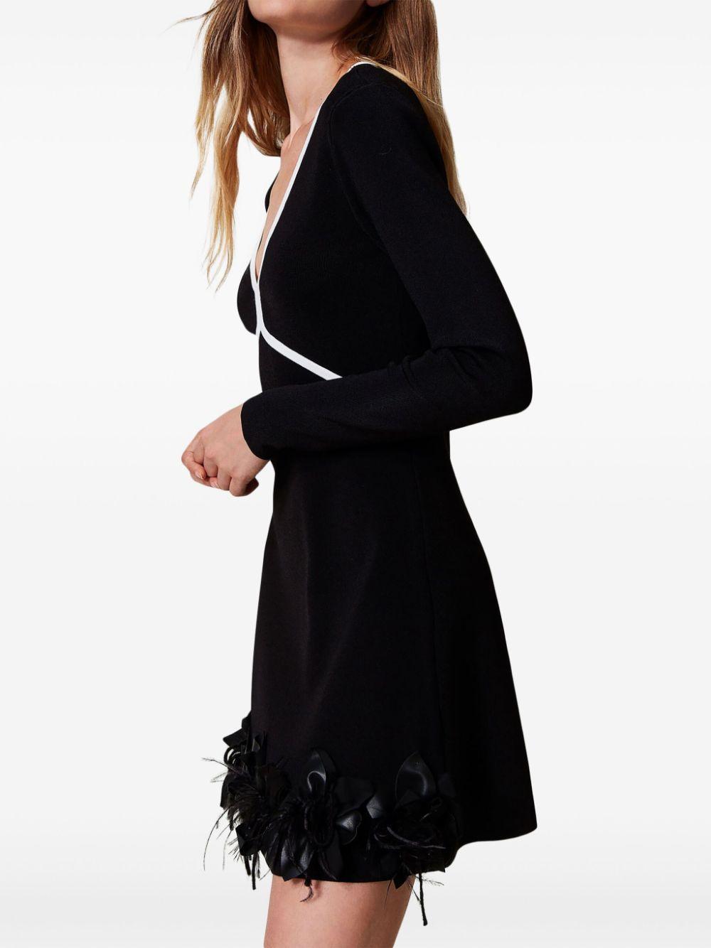 feather-detailing mini dress Product Image