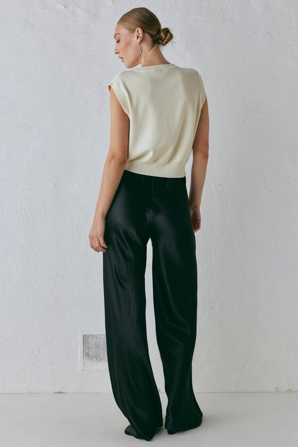 Rae Satin Pants Black Product Image